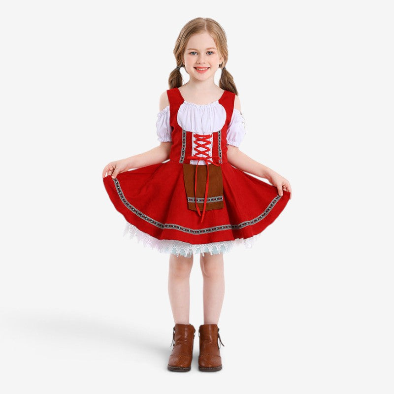 Mädchen-Dirndl mit Schnürmieder