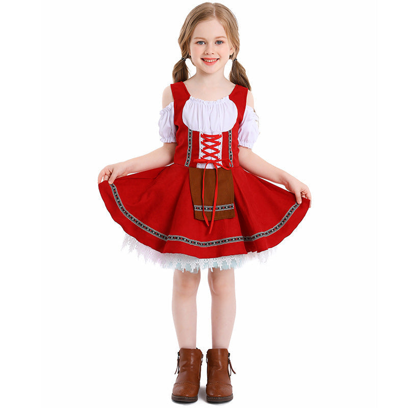 Mädchen-Dirndl mit Schnürmieder