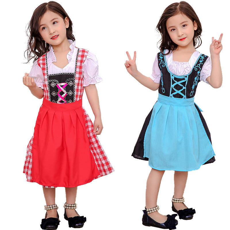Mädchen-Dirndl mit Schnürmieder