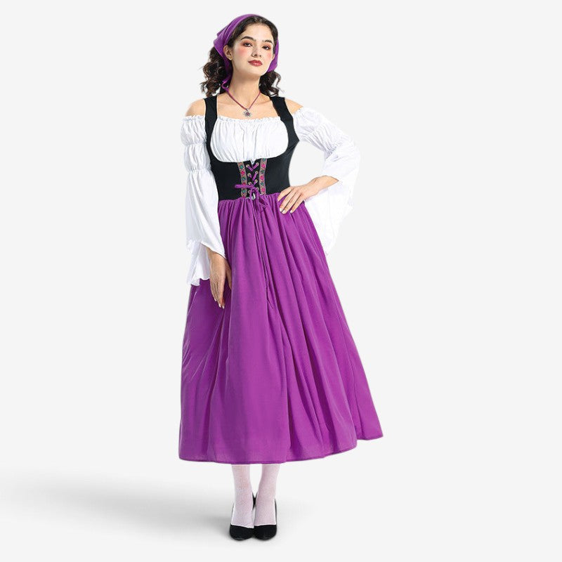 Damen-Renaissancekleid mit Schnürmieder