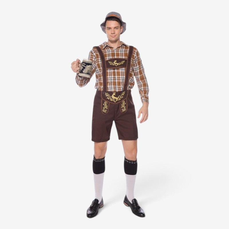 Trachten-Set für Damen und Herren mit Latzhose