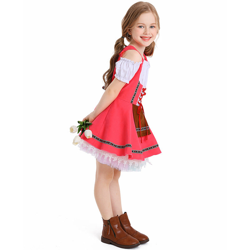 Mädchen-Dirndl mit Schnürmieder