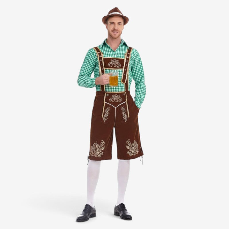 Kneeford - Trachtenlederhose Herren mit Barocke Stickerei