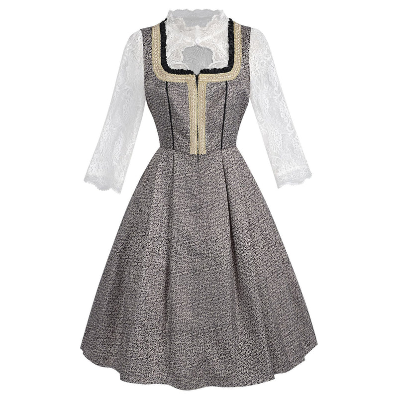 Damen-Oktoberfestkleid mit Rüschen