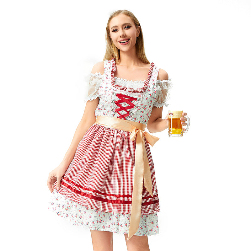 Damen-Trachtenkleid mit schulterfreiem Schnitt