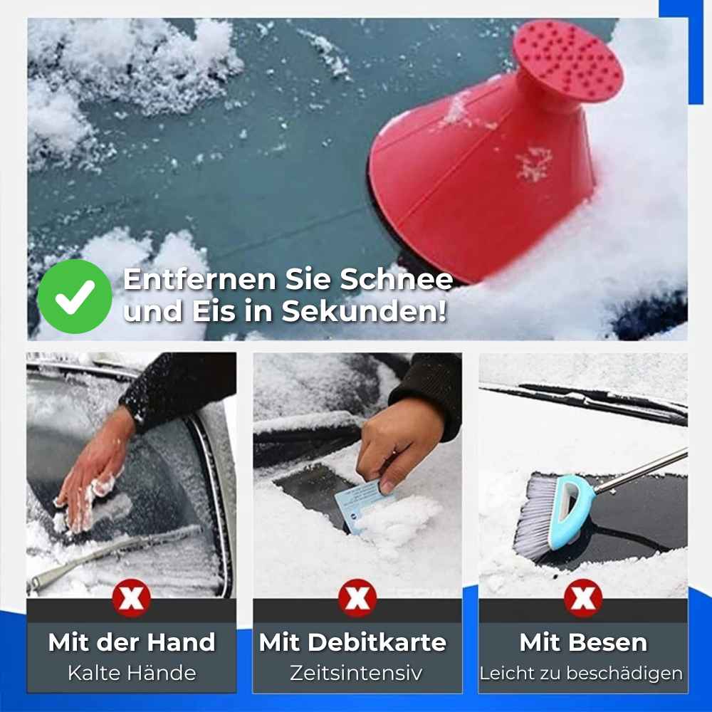 1+1 Gratis | Frostic - Kegelförmiger Eiskratzer für Autoscheiben