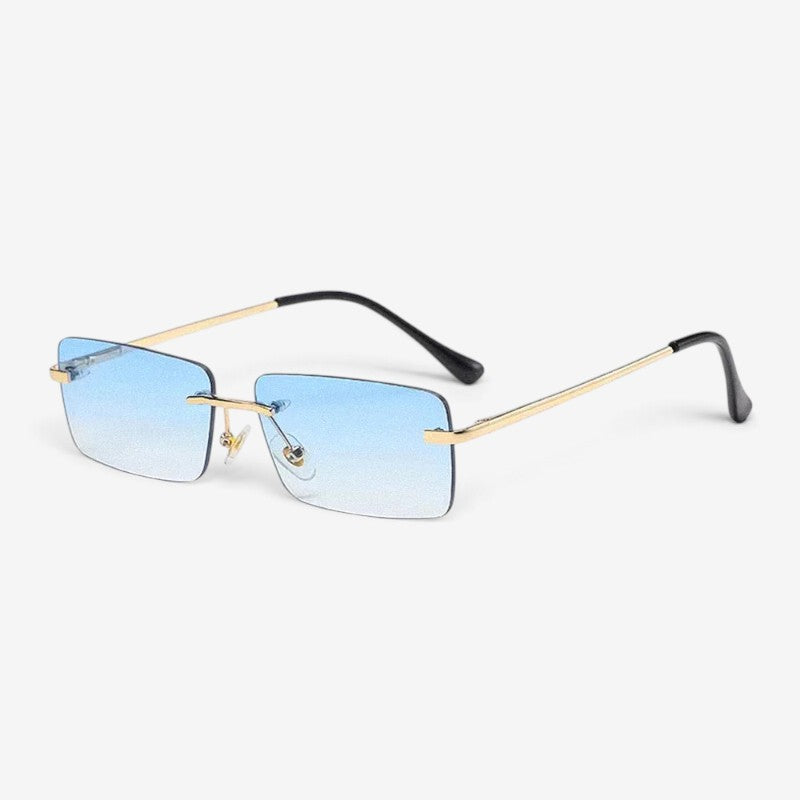 Rimvex - Randlose Sonnenbrille mit rechteckigen Gläsern und UV400-Schutz