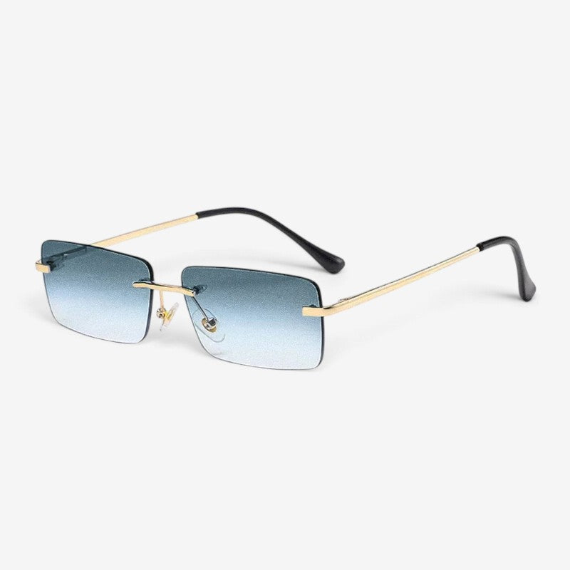 Rimvex - Randlose Sonnenbrille mit rechteckigen Gläsern und UV400-Schutz
