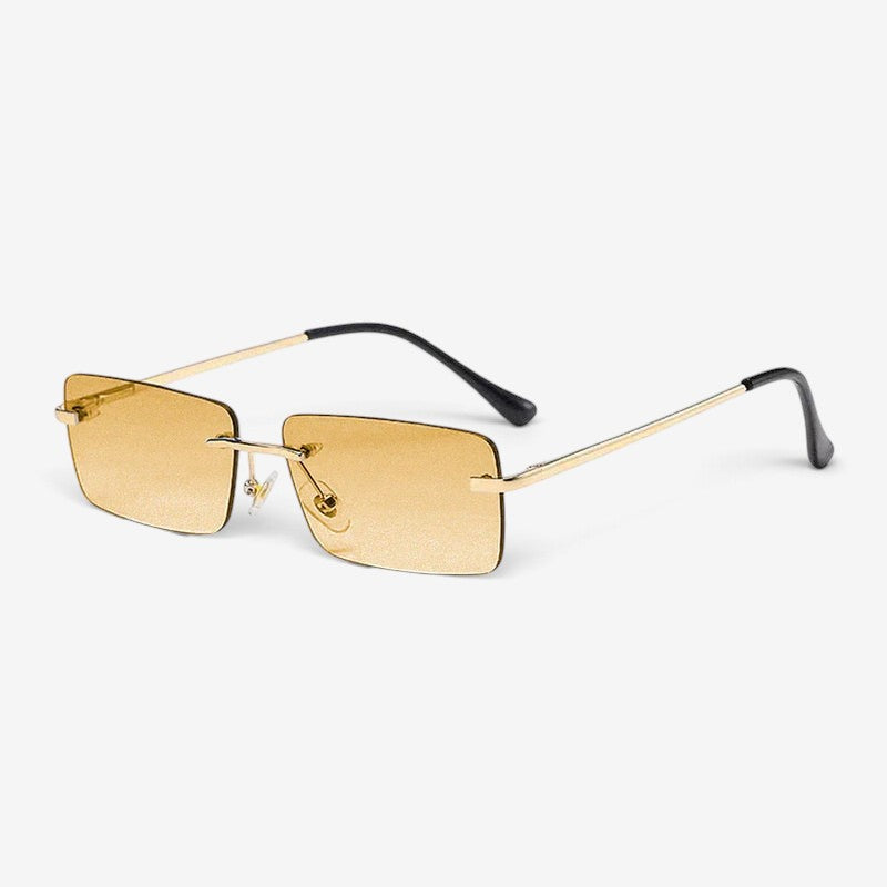 Rimvex - Randlose Sonnenbrille mit rechteckigen Gläsern und UV400-Schutz