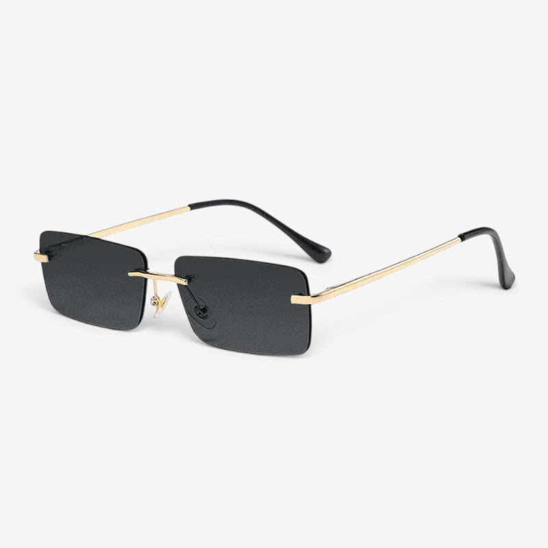 Rimvex - Randlose Sonnenbrille mit rechteckigen Gläsern und UV400-Schutz
