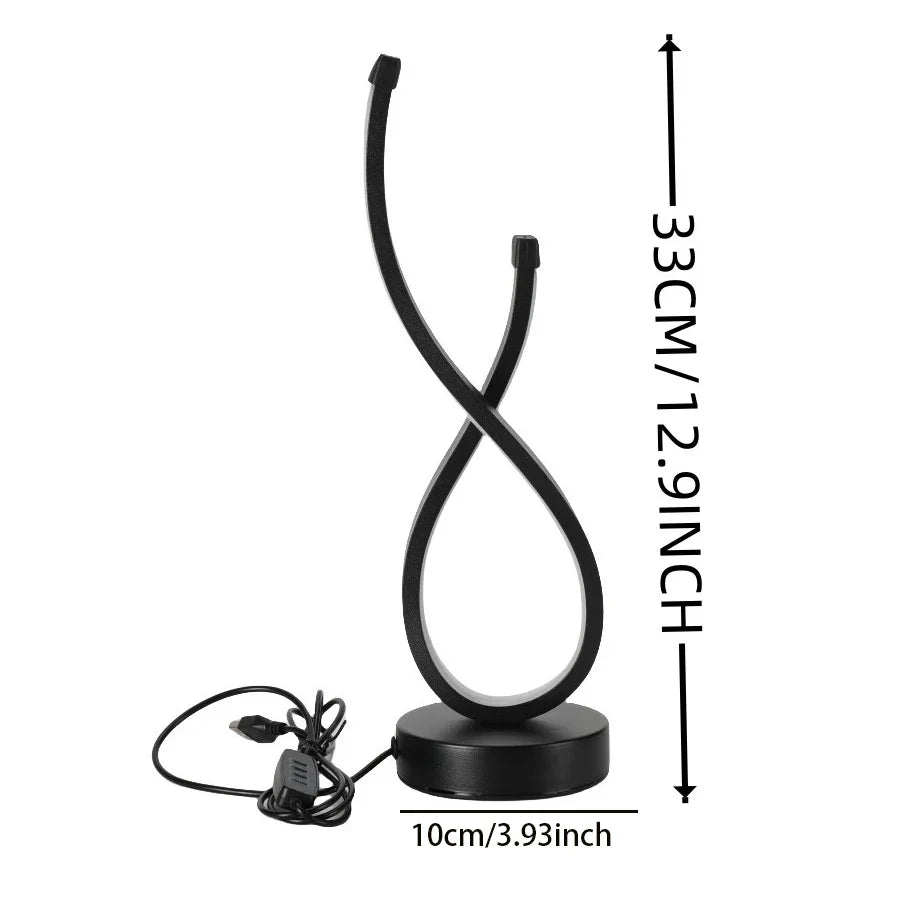 Dimmbare LED Tischlampe 3 Lichtfarben modernes Design