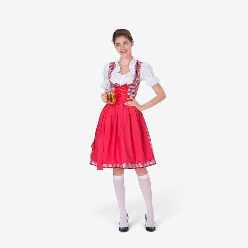 Lacebury - Dirndl für Damen mit dekorative Stickereien, Schnürverschluss