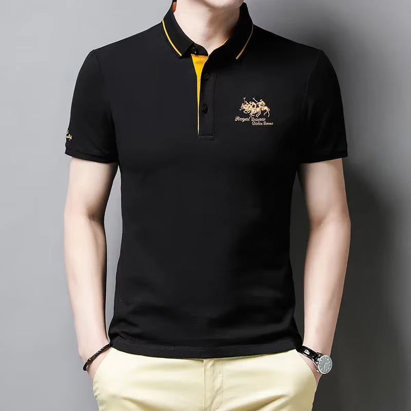 Polnex - Herren-Poloshirt mit kurzen Ärmeln und Knopfleiste