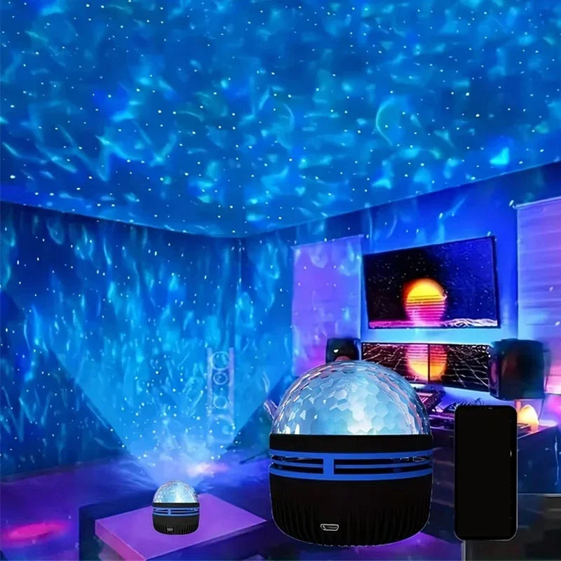 Nordlicht Projektor mit Musik-Synchronisation & Fernbedienung