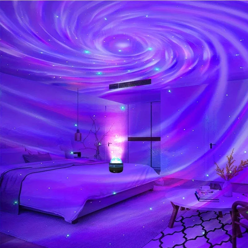 Nordlicht Projektor mit Musik-Synchronisation & Fernbedienung
