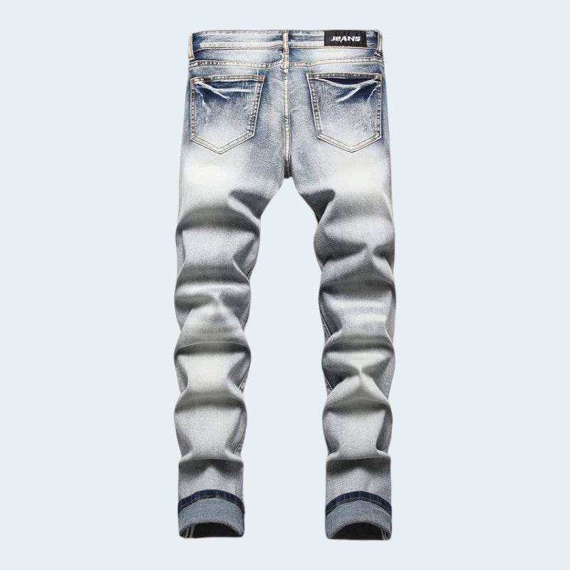 Denimex - Herren-Slim-Fit-Jeans mit Used-Details und Rissen