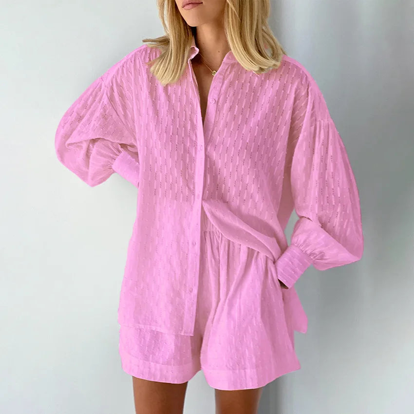 Damen Set mit Hemd und Shorts