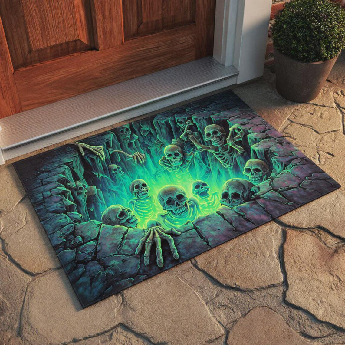 Hallowmat - 3D Halloween Türmatte mit Optischer Illusion