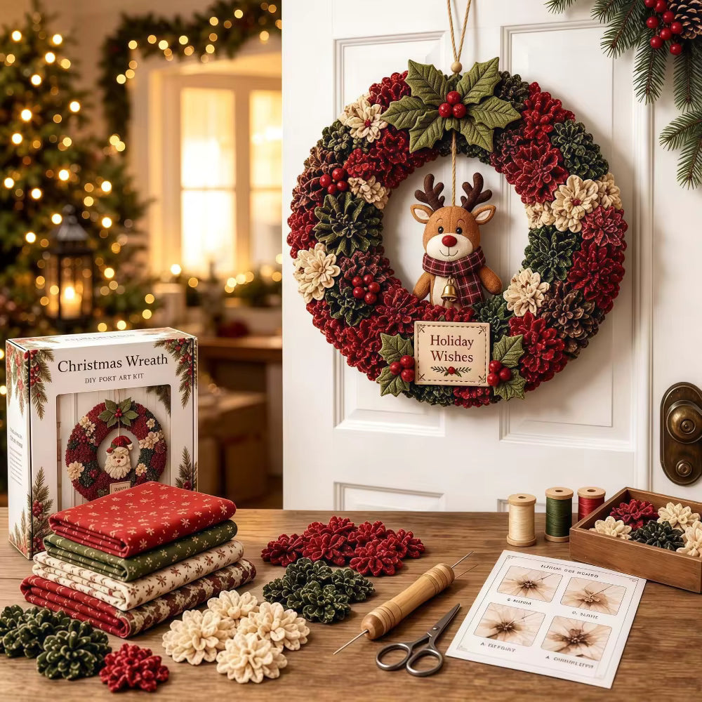 Pinefest - DIY-Set für 3D-Weihnachtskranz zum Selbermachen
