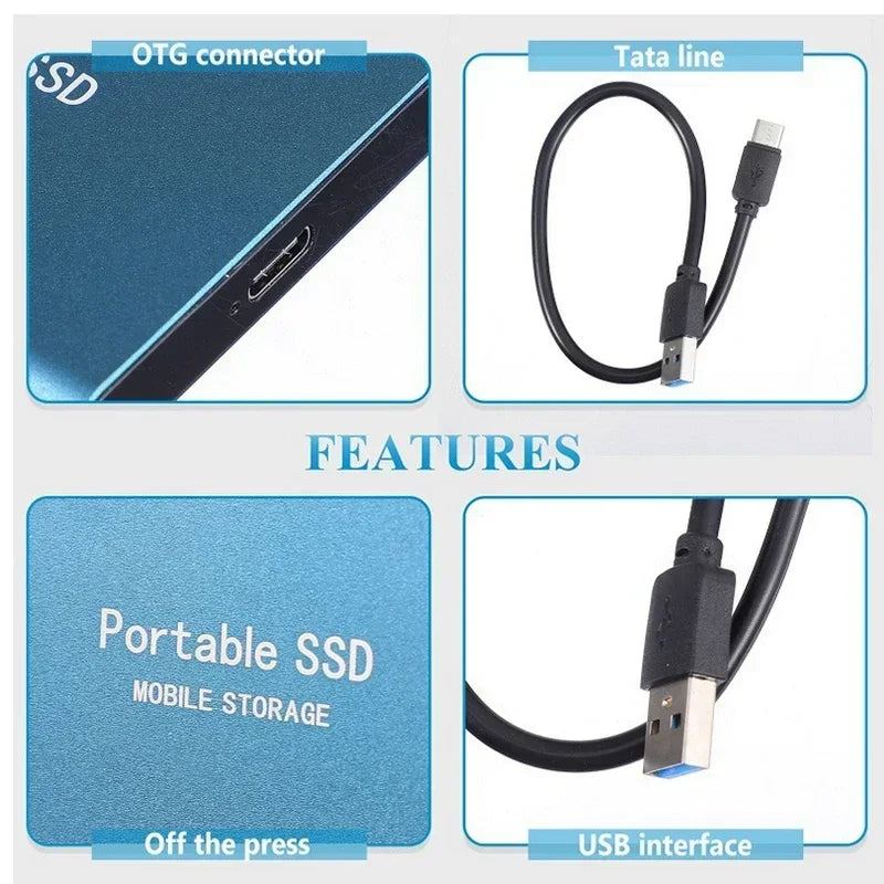 Externe SSD USB 3.1 Type-C 1000 MB/s