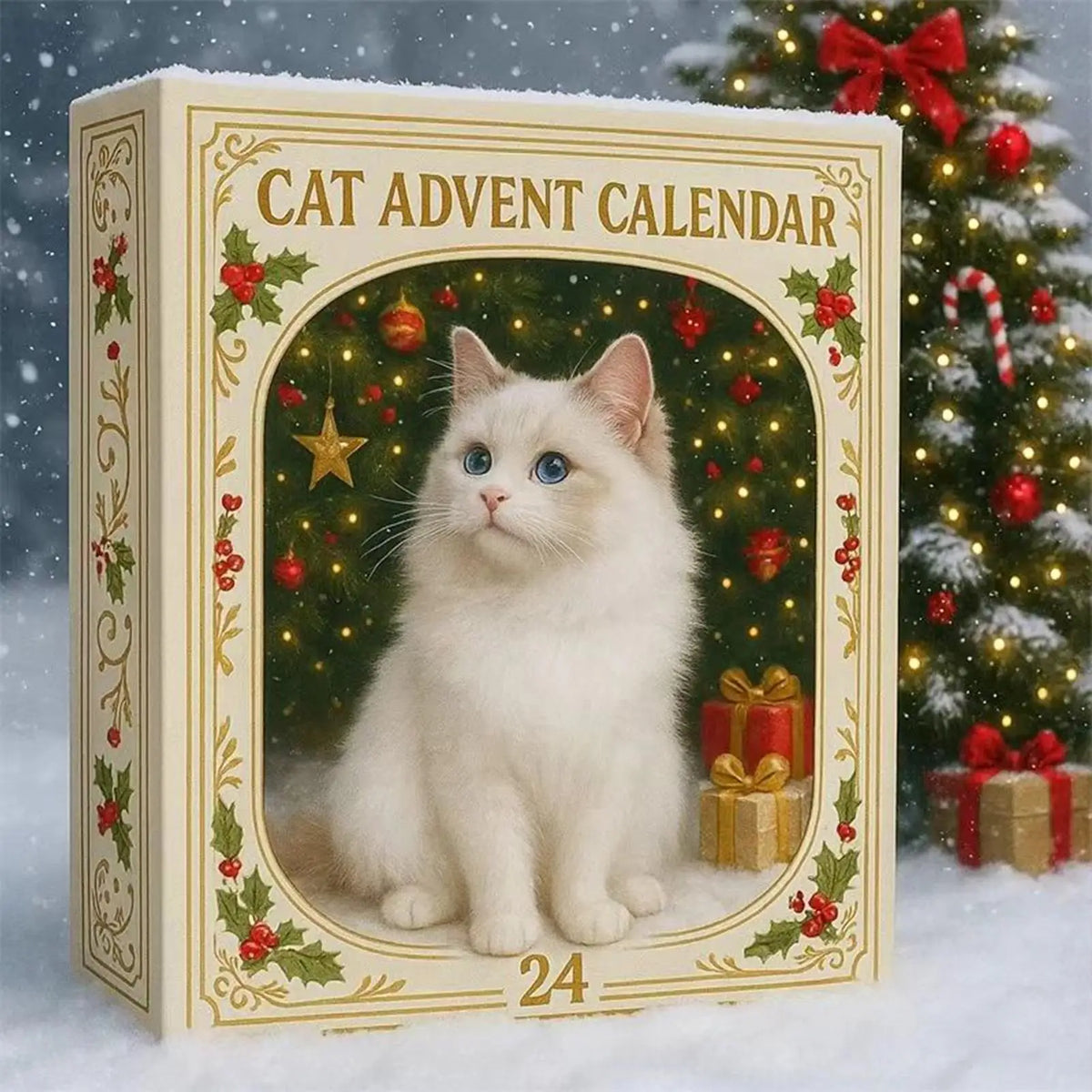 Catvent - Adventskalender mit Katzenmotiv und 24 Türchen