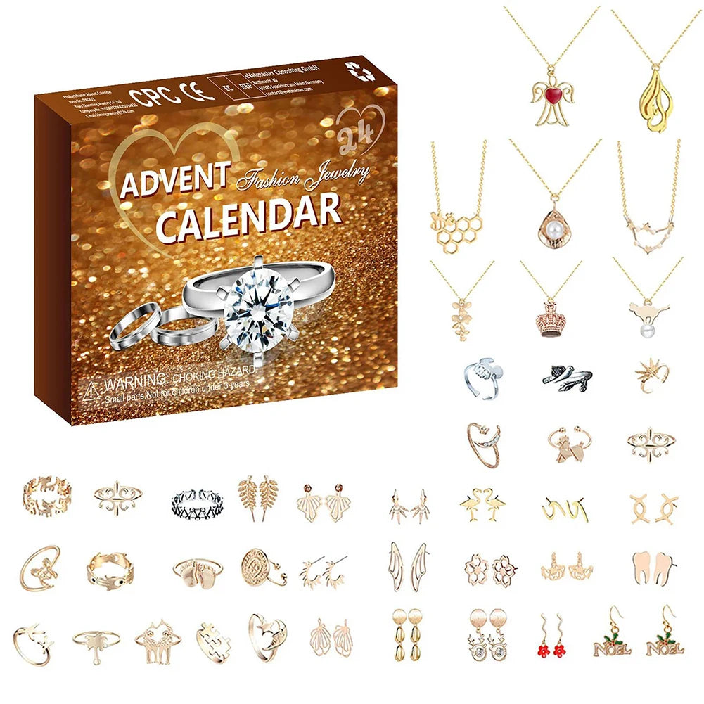 Jewelingle - Schmuck-Adventskalender mit 24 Schmuckstücken
