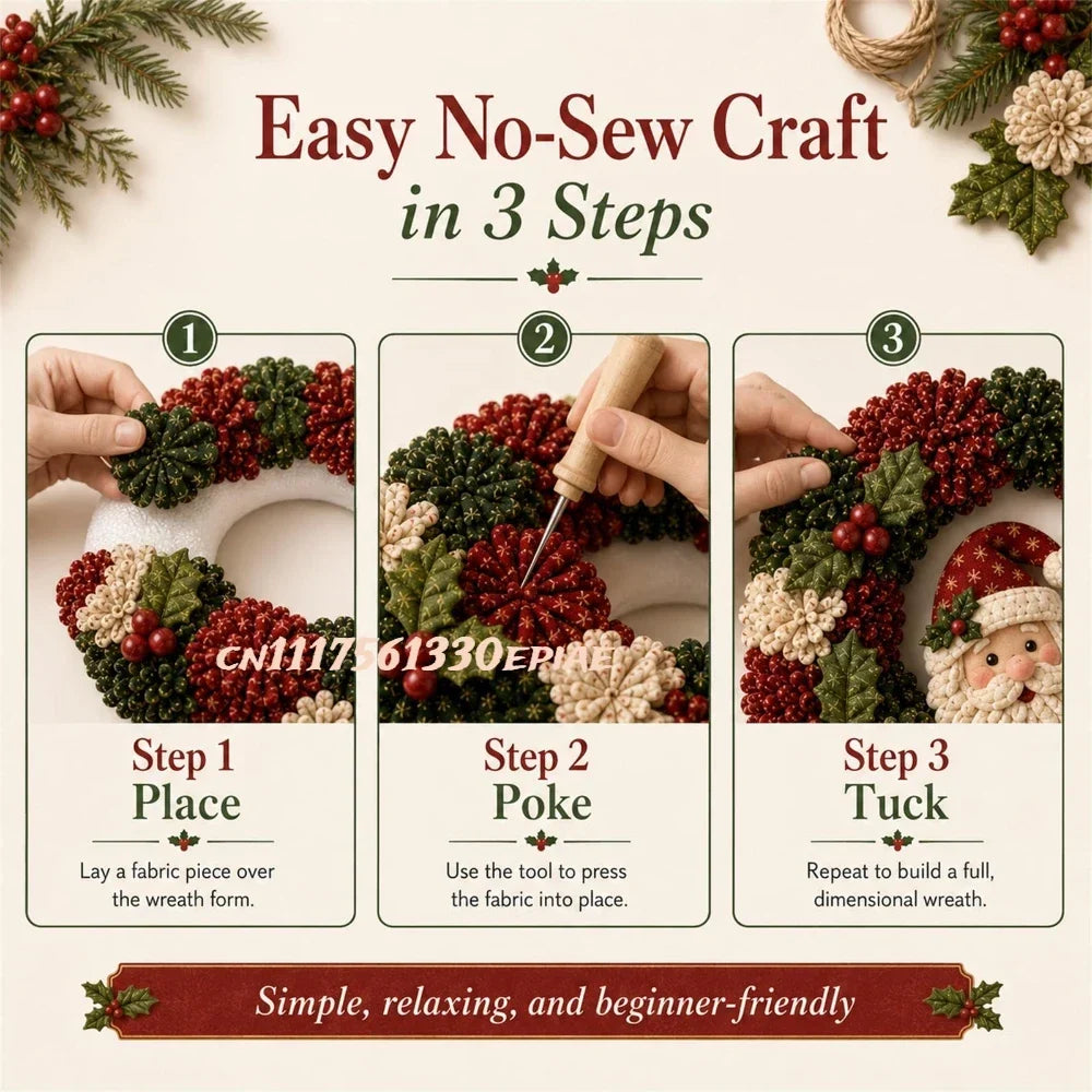 Pinefest - DIY-Set für 3D-Weihnachtskranz zum Selbermachen