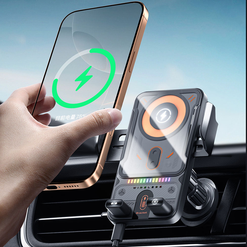 Auto Handyhalter mit kabellosem Schnellladen & automatischer Drehung