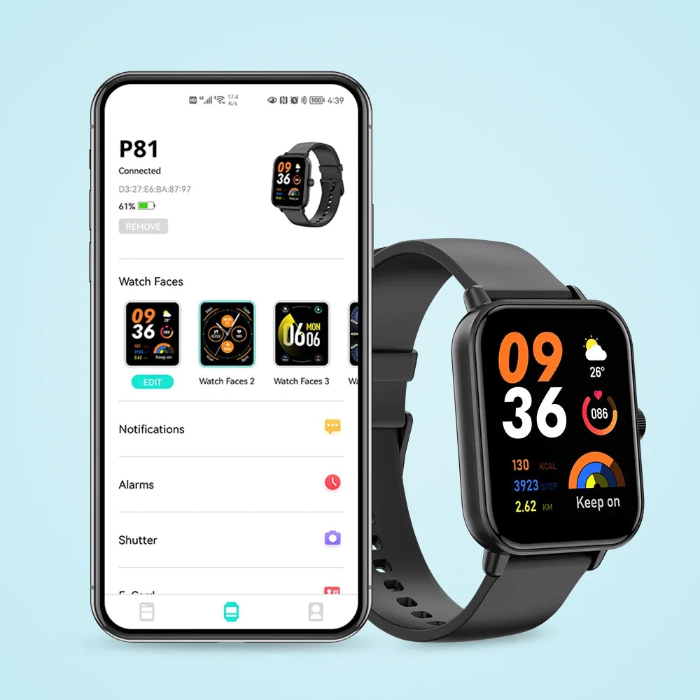 NovaDial - Smartwatch mit Bluetooth-Anruffunktion und 1,83-Zoll-Display