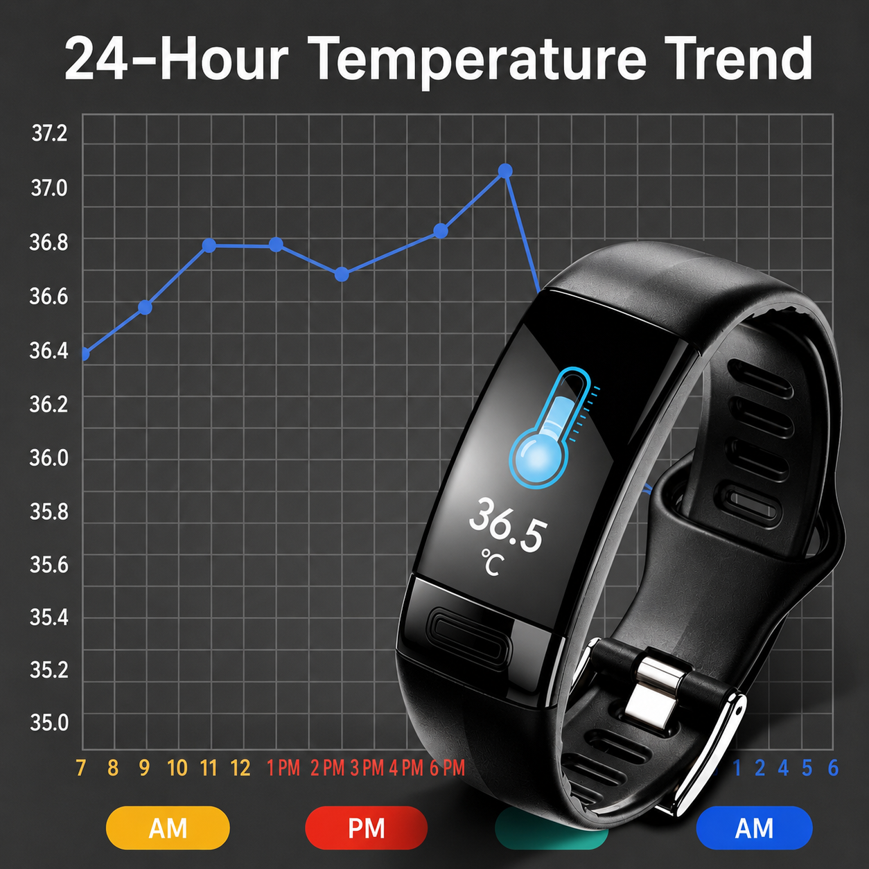 Smartwatch | Gesundheitsmessung | EKG, Blutdruck & Schlaftracking | Vitaro