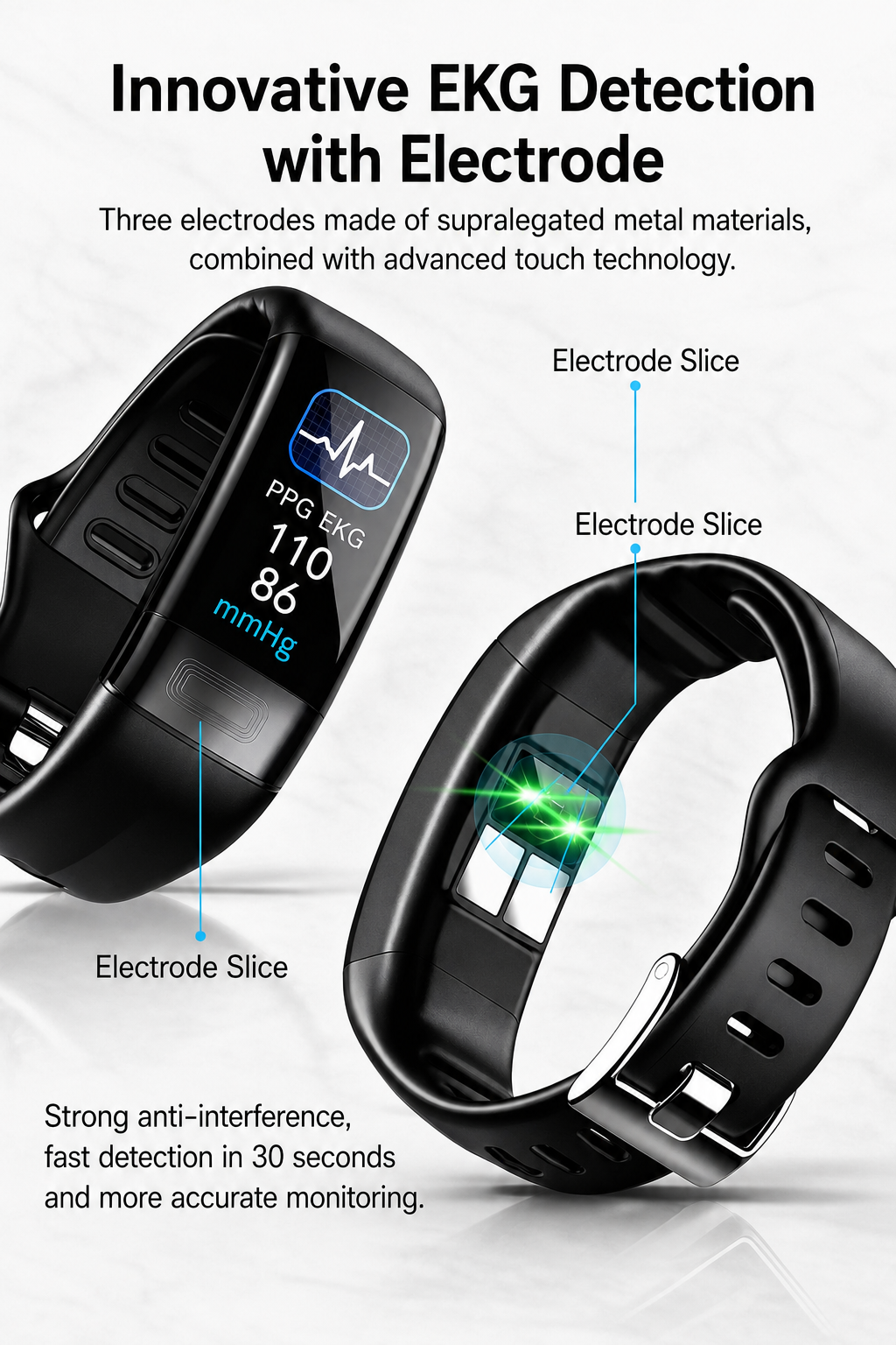 Smartwatch | Gesundheitsmessung | EKG, Blutdruck & Schlaftracking | Vitaro