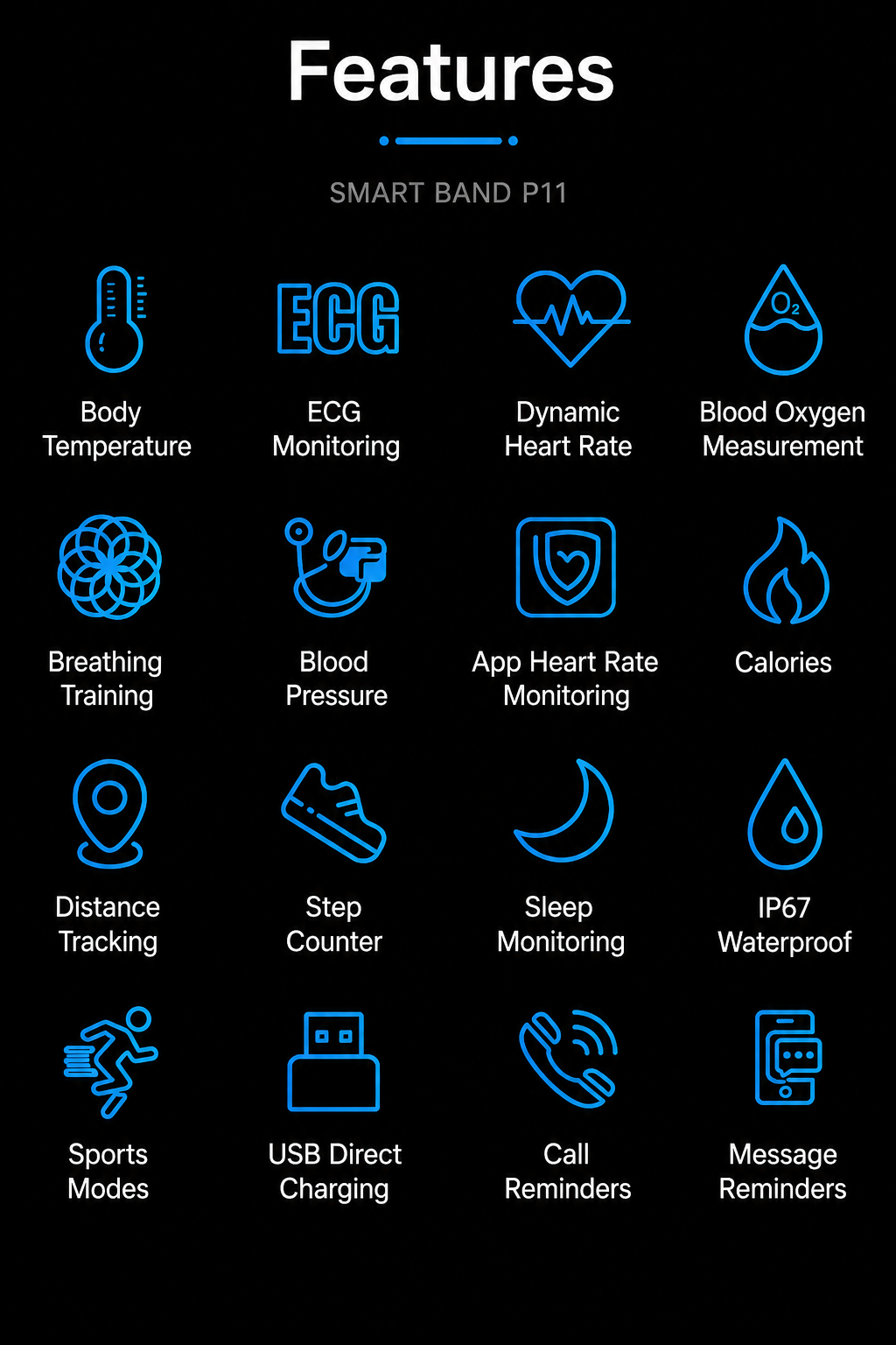 Smartwatch | Gesundheitsmessung | EKG, Blutdruck & Schlaftracking | Vitaro
