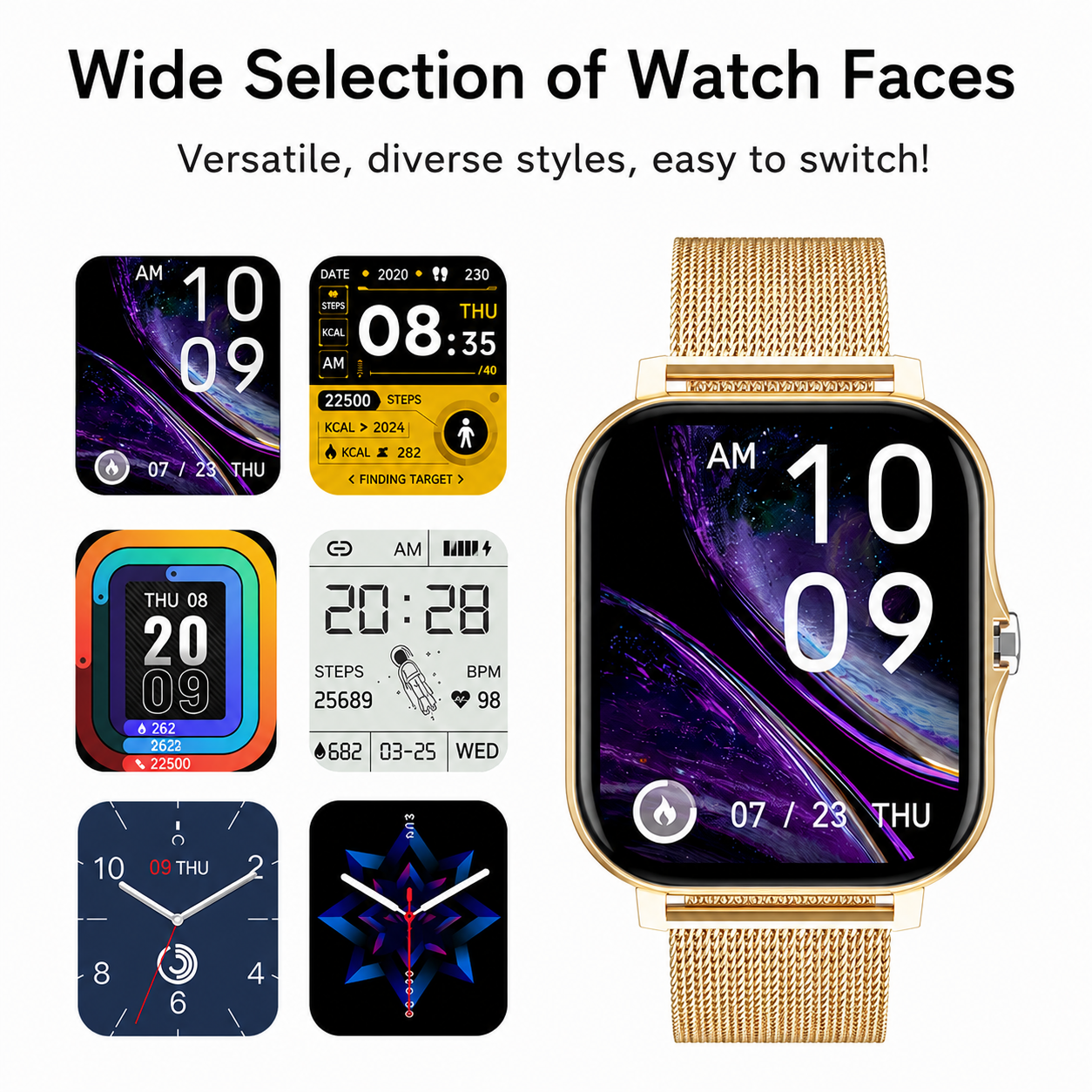Smartwatch | Gesundheitsüberwachung | Lange Akkulaufzeit | Healthora