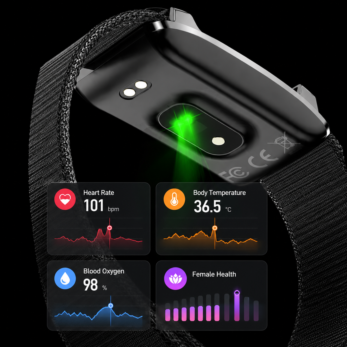 StepWeave - Screenloser Fitness-Tracker mit Herzfrequenzüberwachung