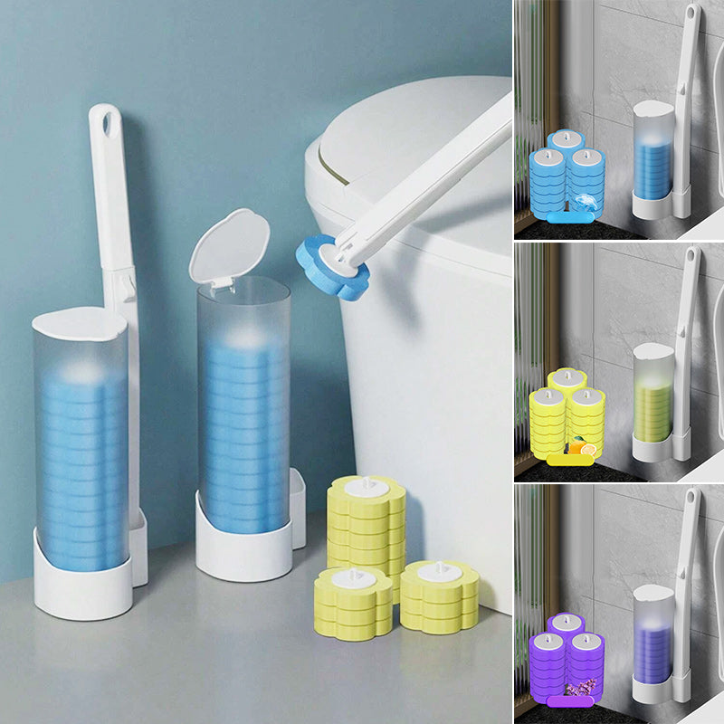 Toilettenbürste Einweg | Antibakteriell | Hygienische Schwammköpfe | CleanClick