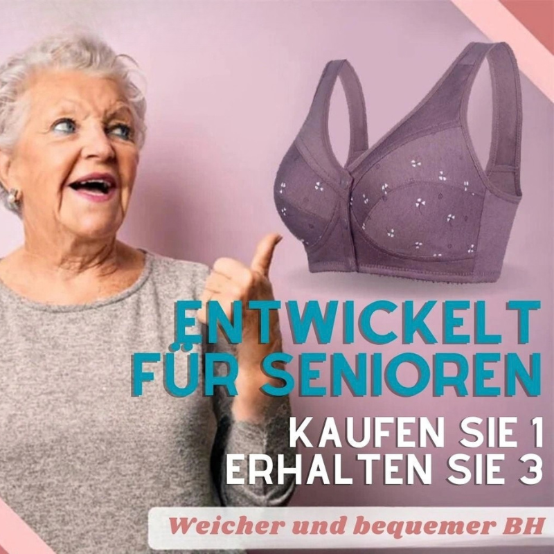 Elastara - Damen-BH mit Vorderverschluss und bügellosem Design