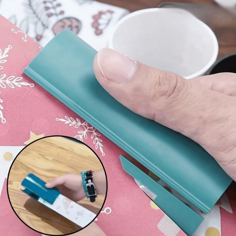 Rollix - Geschenkpapier-Schneider für Papierrollen mit geschützter Klinge