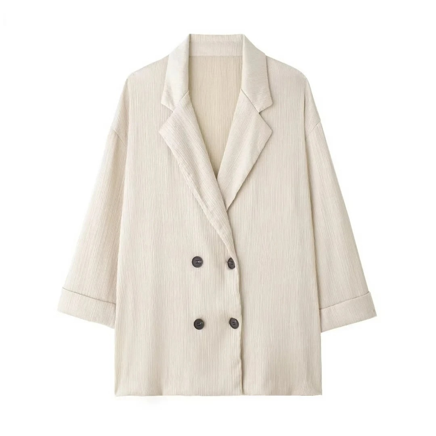 Leni | Retro Blazer mit Knittereffekt & High-Waist Schnürhose