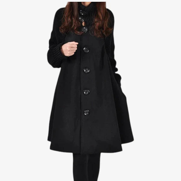 Avero – Mittellanger Mantel mit Taschen und Knöpfen