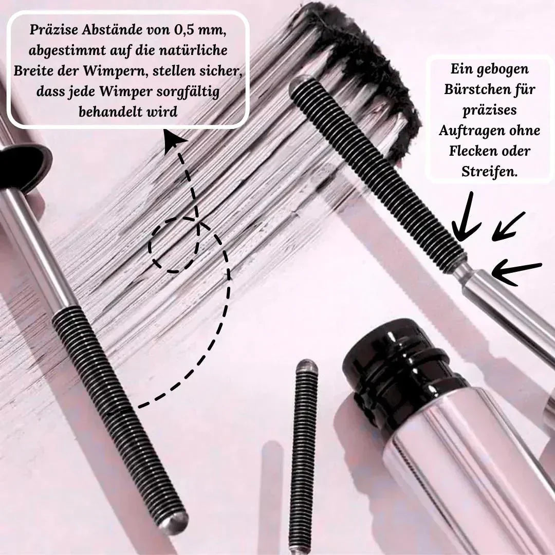 Wasserfest Wimperntusche | Sofort Volumen | Präzisionsbürste klumpenfrei | IronEye