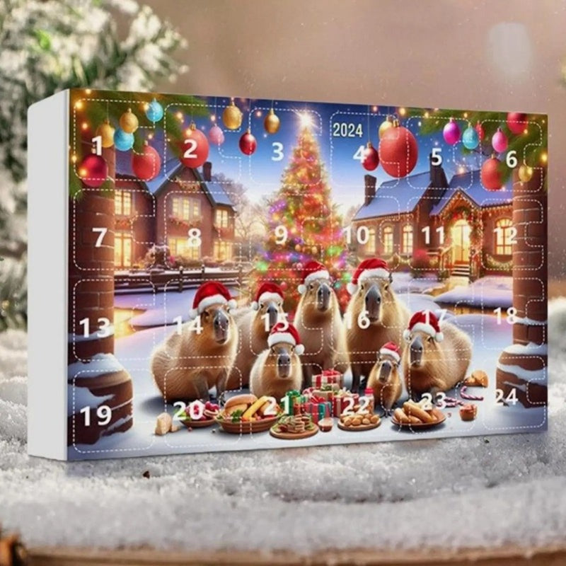 CapyNoel - Adventskalender mit Capybara-Figuren für Weihnachten