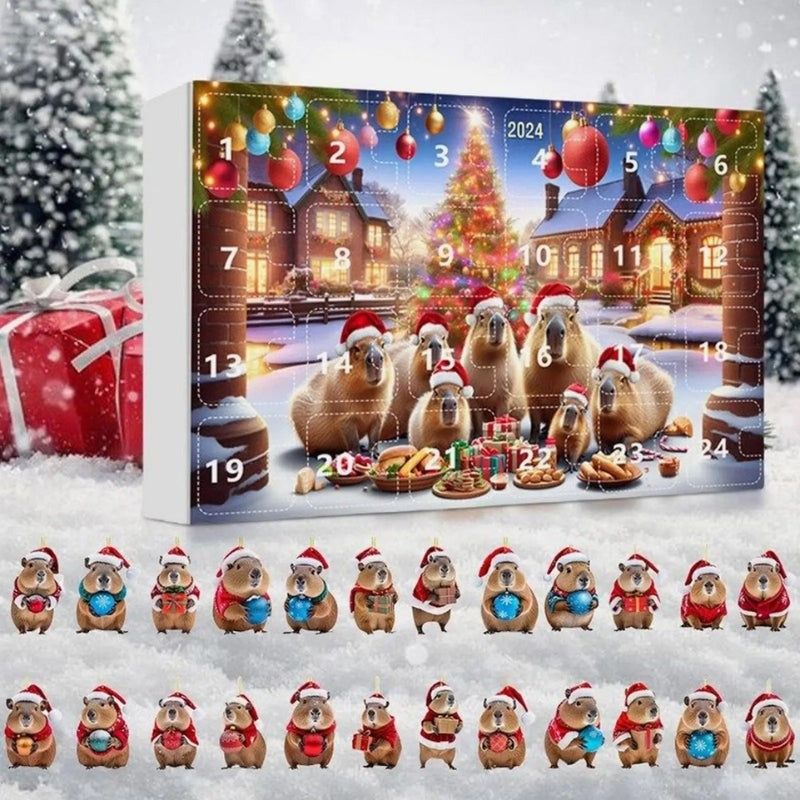 CapyNoel - Adventskalender mit Capybara-Figuren für Weihnachten