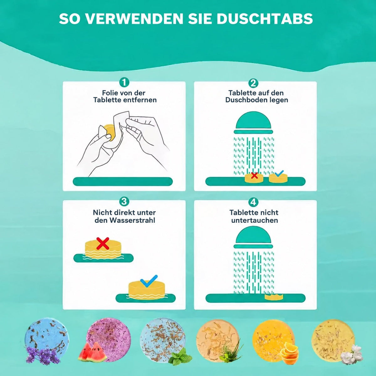 Badebomben-Adventskalender mit 24 Duschbomben
