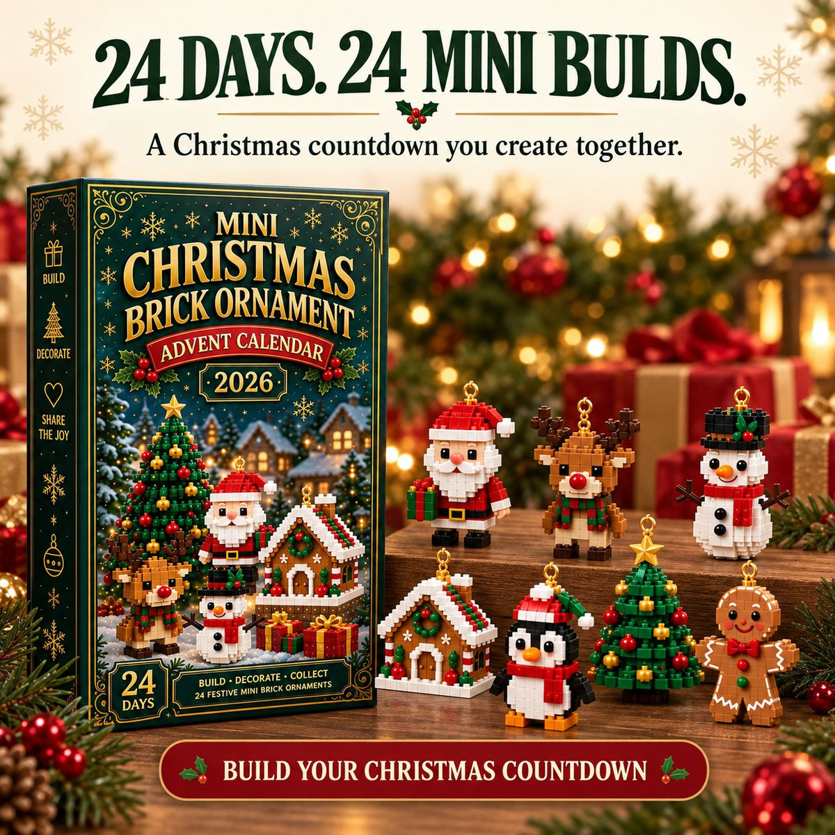 Buildmas - Adventskalender mit 24 Mini-Baufiguren