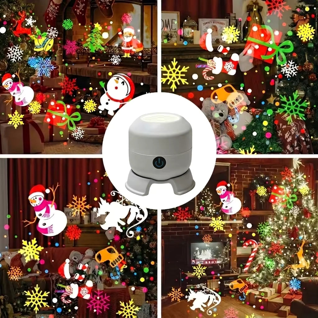 Yulebeam - Weihnachts-Projektorlicht mit 360° Schneeflockenprojektion