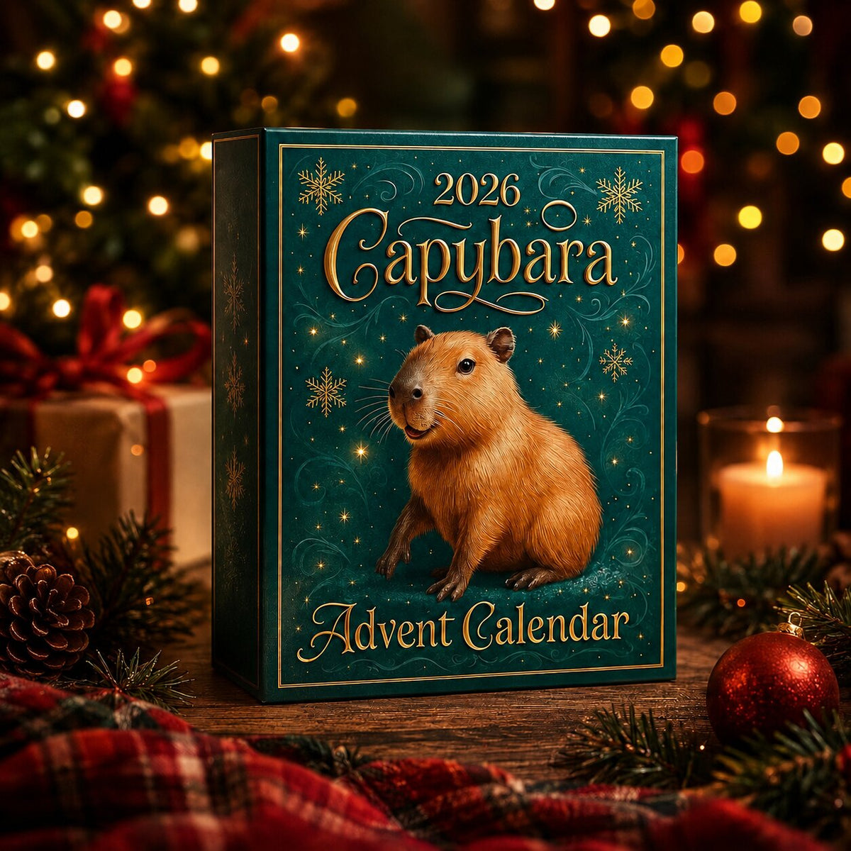Capyclaus - Adventskalender mit Wasserschwein-Motiven