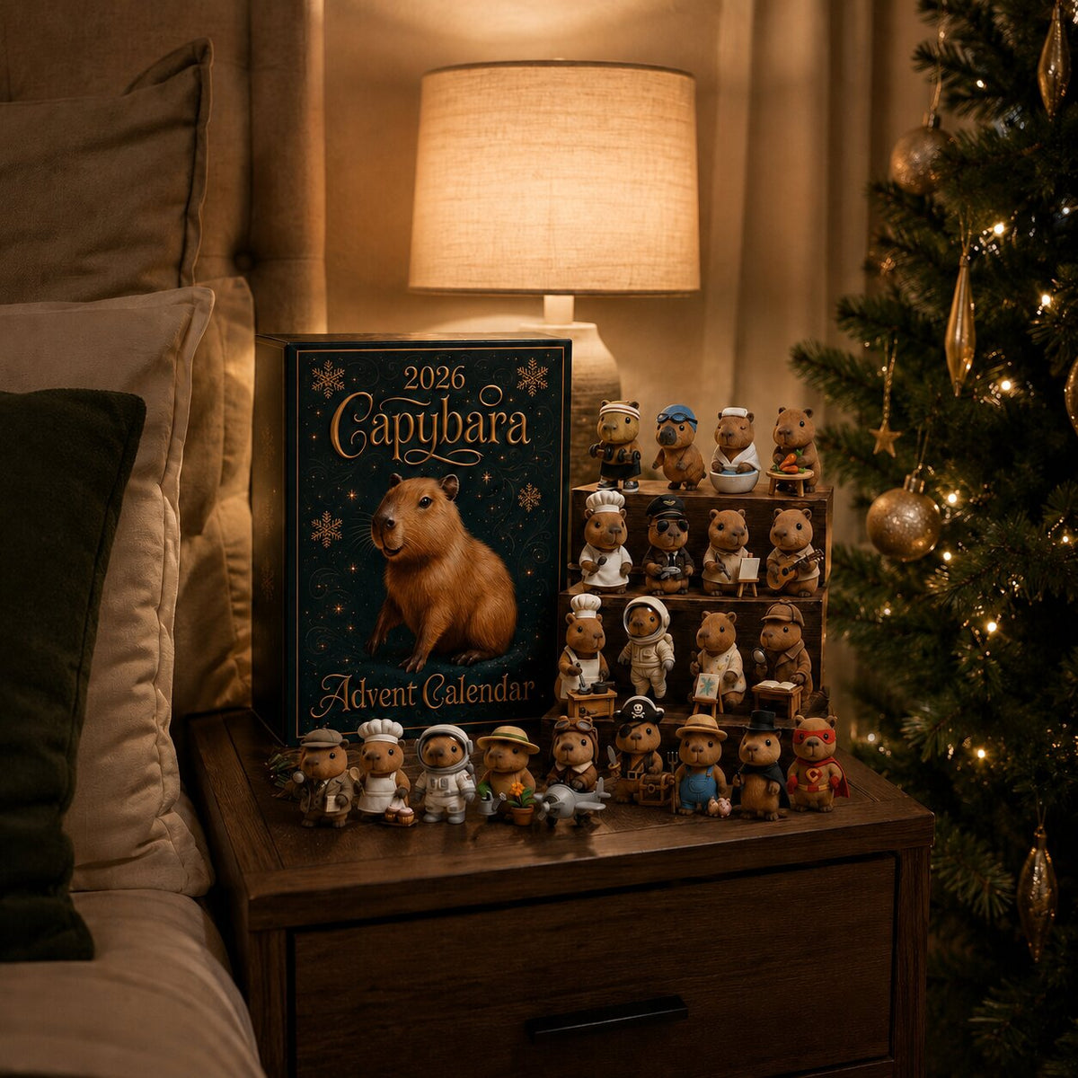 Capyclaus - Adventskalender mit Wasserschwein-Motiven