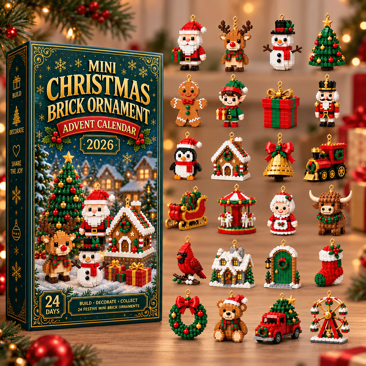 Buildmas - Adventskalender mit 24 Mini-Baufiguren