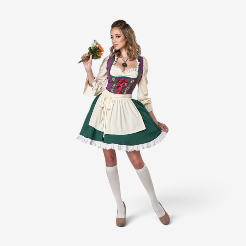 Ruffora - Damen-Trachtenkleid mit Rüschendetails und integriertem Gürtel