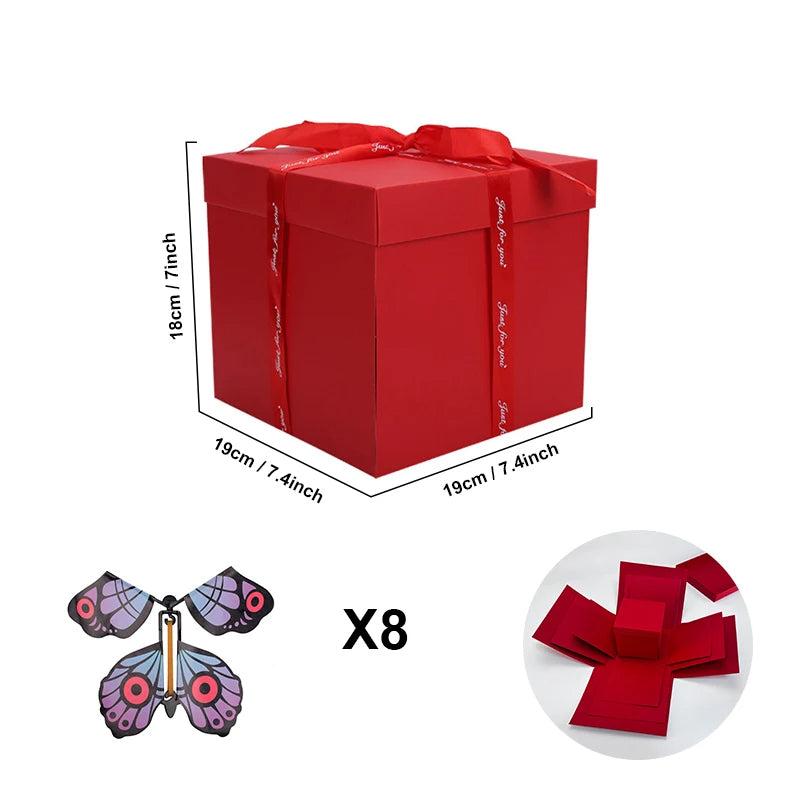 Unboxora - Überraschungs-Explosionsbox mit personalisierbaren Schichten